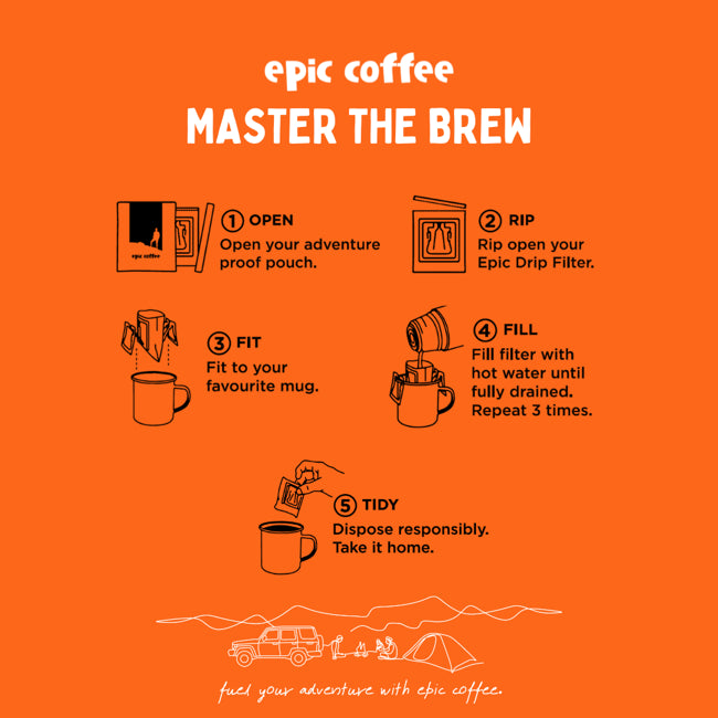 Epic Coffee Off Road Roast Drip Filters - 10 Pack