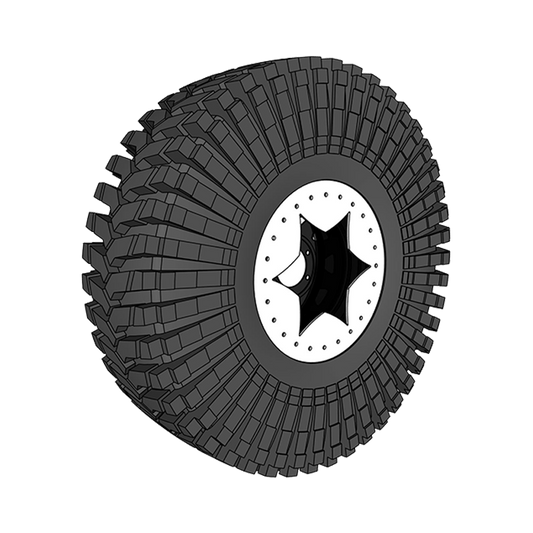 16" DIY Beadlock Kit - 6pt Curved Star