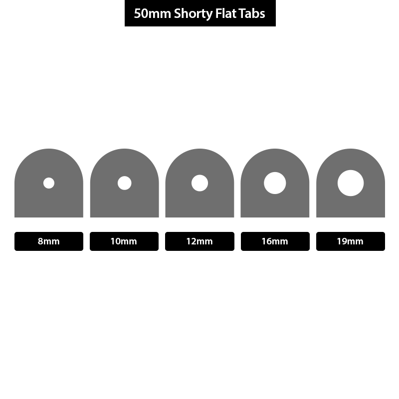 50mm Shorty Flat Tab