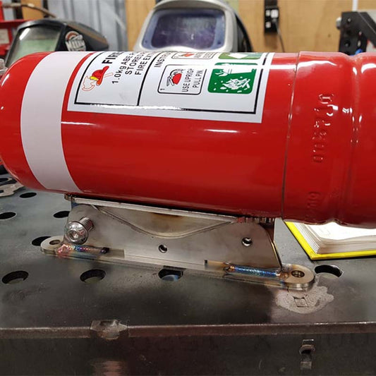 Quick Release Fire Extinguisher Mount - Welded Stainless Steel