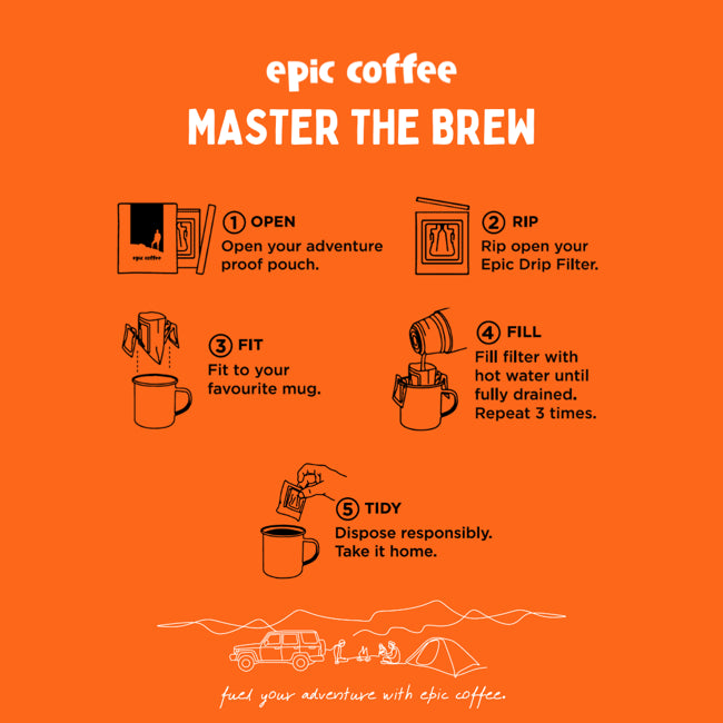 Epic Coffee Overland Roast Drip Filters - 10 Pack