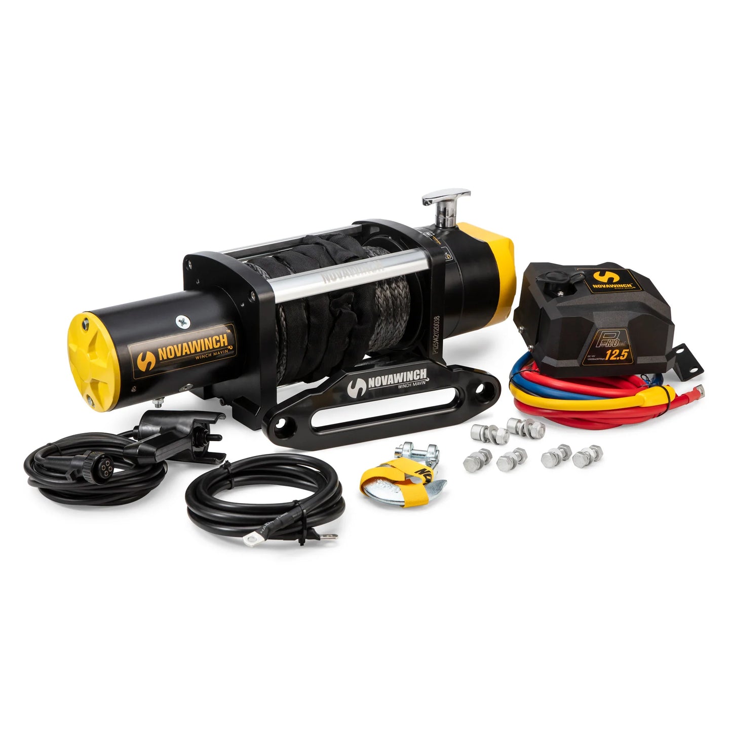 Novawinch PRO Series Electric Winch - 12,500lb 24 volt Foot Down